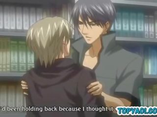 Sexy homo anime chaps hebben een tong kus makeout moment