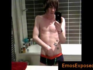 Tatooed Emo Twink Selfshot In Mirror